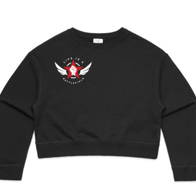 Life is a Battlefield Crop Sweater Thumbnail