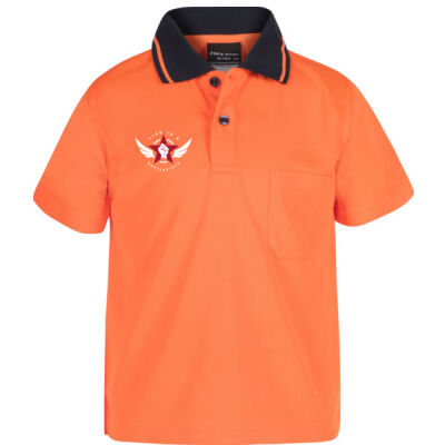 life is a battlefield Hi Vis Kids Traditional polo Thumbnail